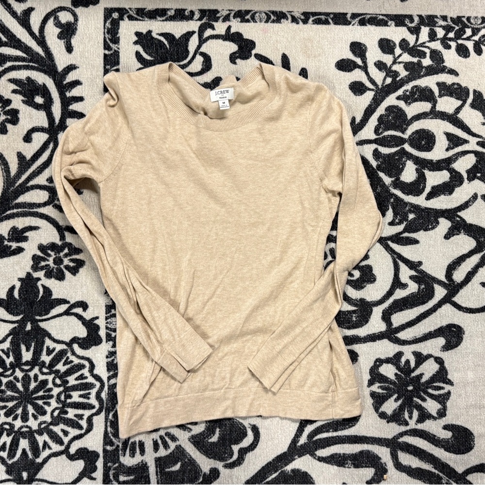 J. Crew Light Tan Long Sleeve Top